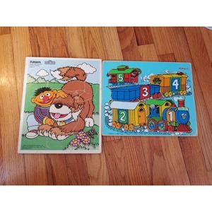 Playskool sesame street puzzles lot bundle of 2